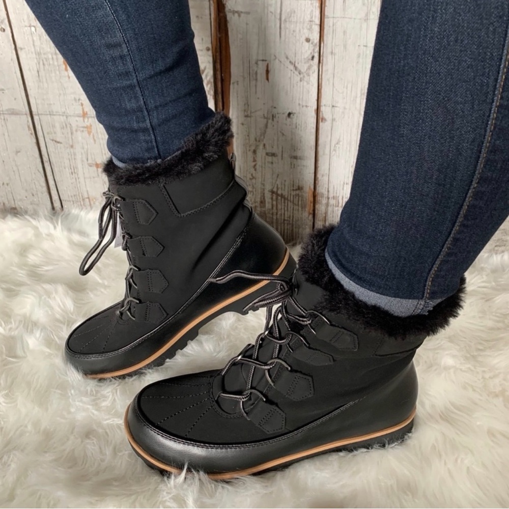 JBU by Jambu Northgate Waterproof Winter Boots Fur Insulated Snow Boots Black - Picture 2 of 13